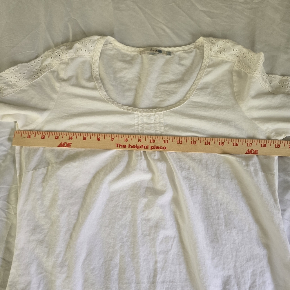 Boden White Eyelet Trim Blouse - Picture 8 of 9